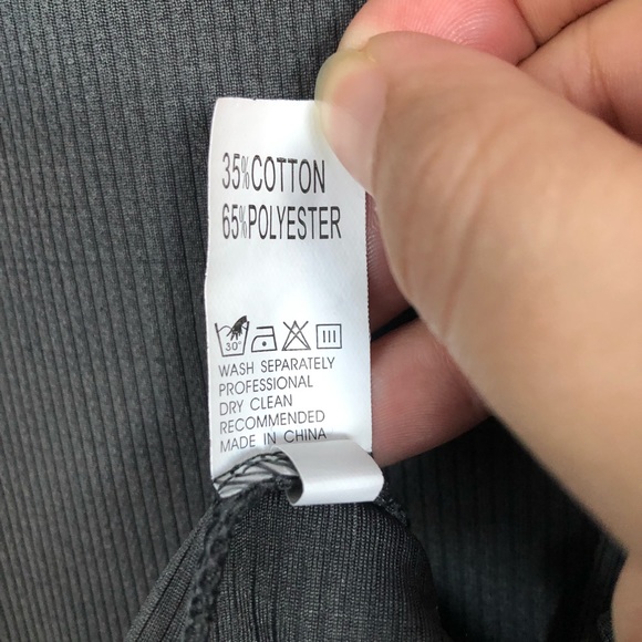 Gray Open Shoulder Keyhole Tunic Dress - Picture 6 of 8